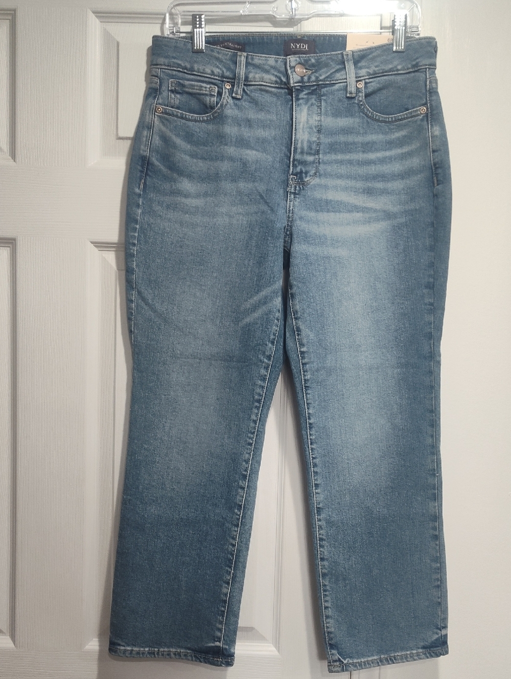 NWT, NYDJ Higher Rise Marilyn Straight Ankle Jean In Size 8 Petite - Picture 4 of 14